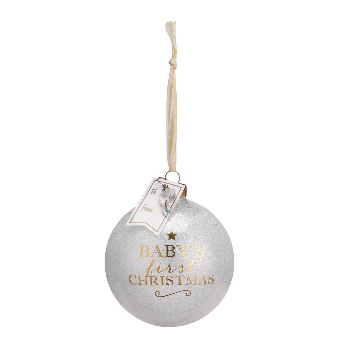 baby's first christmas ball ornament