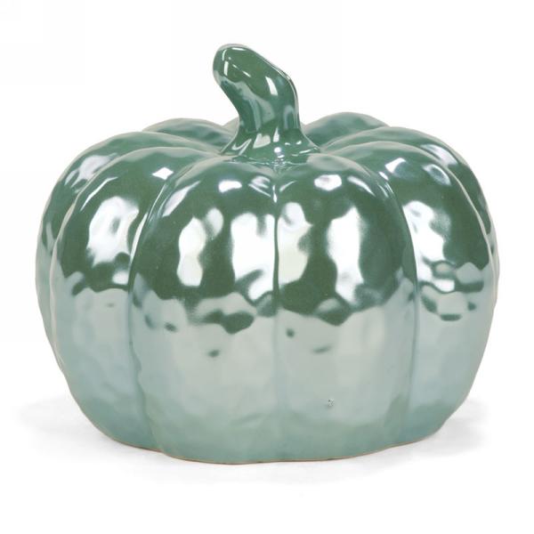 Liberty Ceramic Pumpkin 1-3/4 in. (45 mm) Gray and Chrome Round