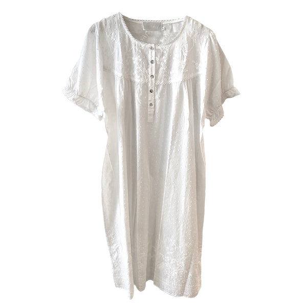 Victoriana White Organic Cotton Nightgowns Putti Fine Fashions Canada ...