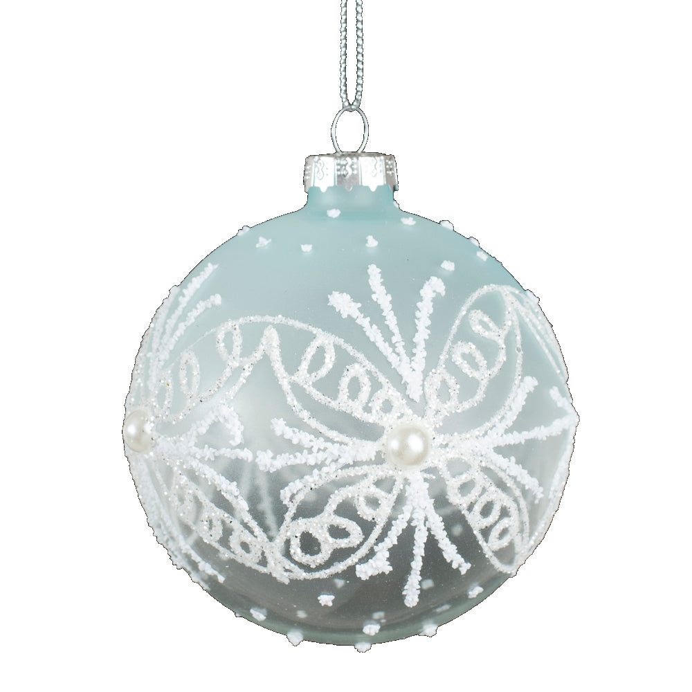 pearl colored christmas ornaments