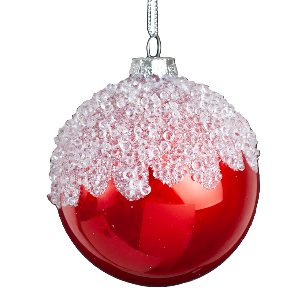 red glass ball ornaments