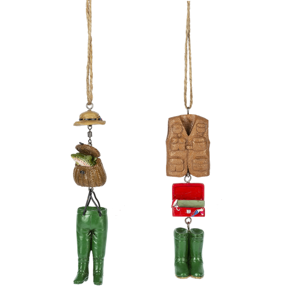 Fishing Vest Dangle Ornament