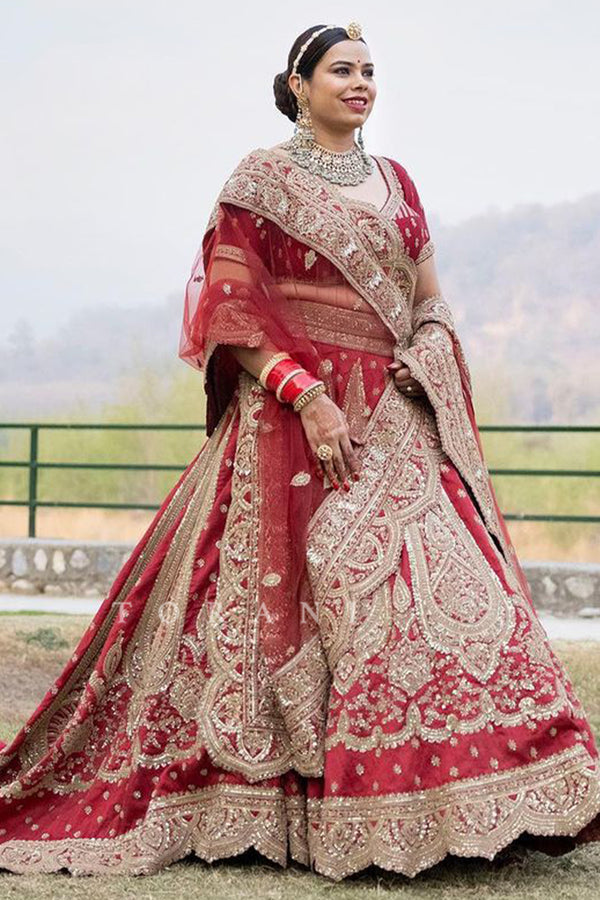 Beautiful Designer Bridal Wedding Handmade Lehenga Set - Rana's by Kshitija