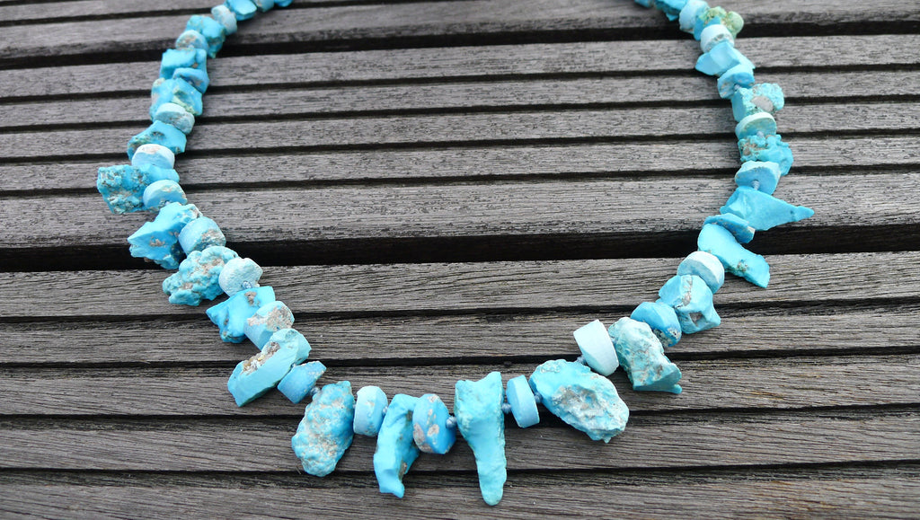 rough turquoise beads