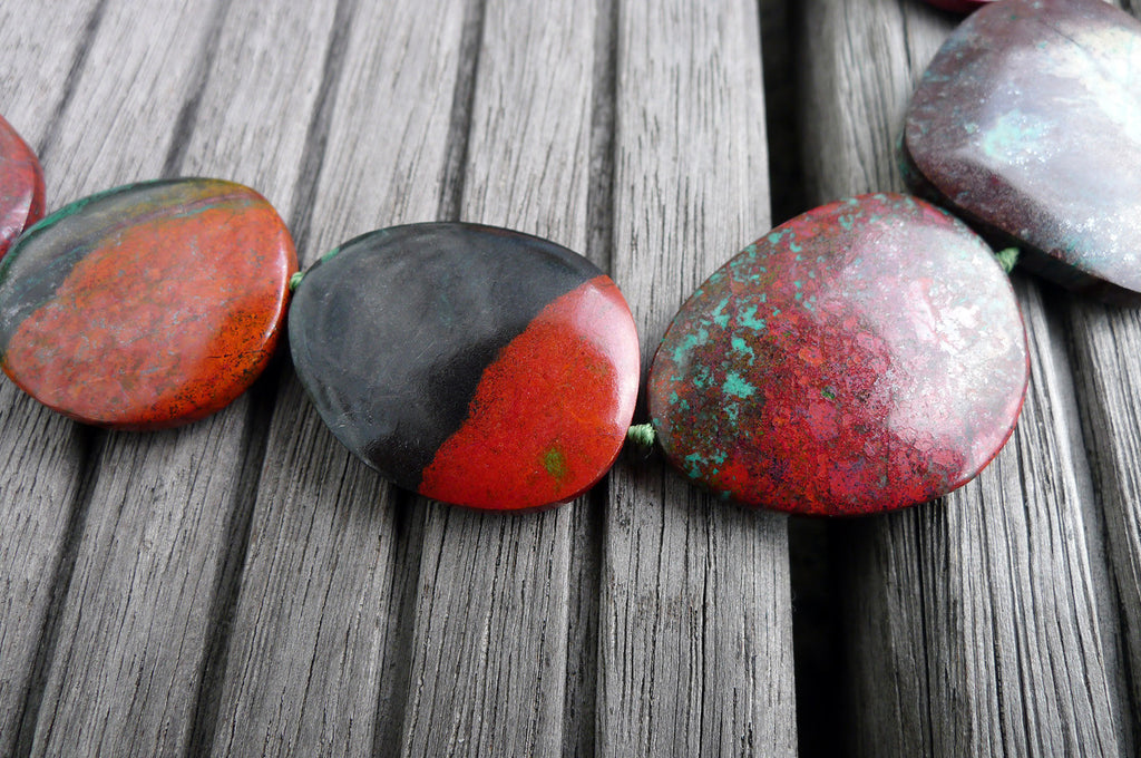 large flat stone beads