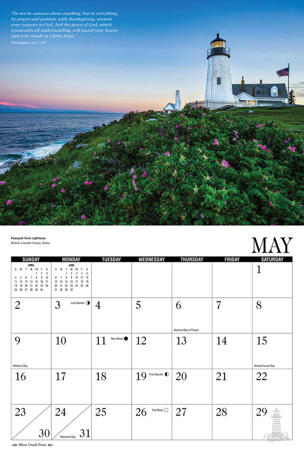 2021 Lighthouse Calendar "A Guiding Light" Silver Creek Press