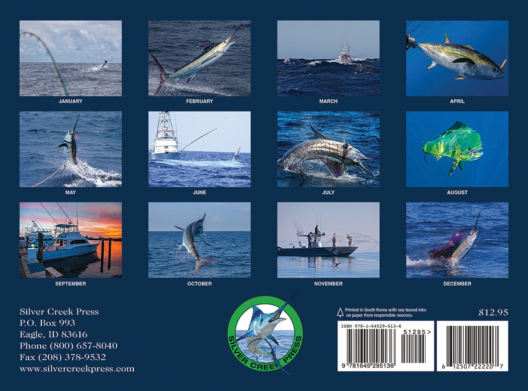 2022 Saltwater Sportsmen & Trophy Game Fish Calendar - Silver Creek Press