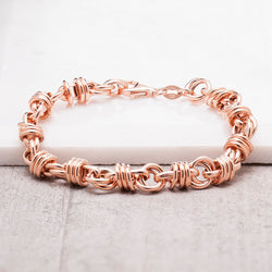 ROSE GOLD TWISTED CHUNKY CHAIN BRACELET 