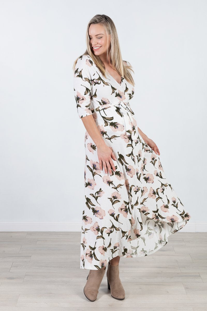 Harper Floral Wrap Dress Online Deals ...