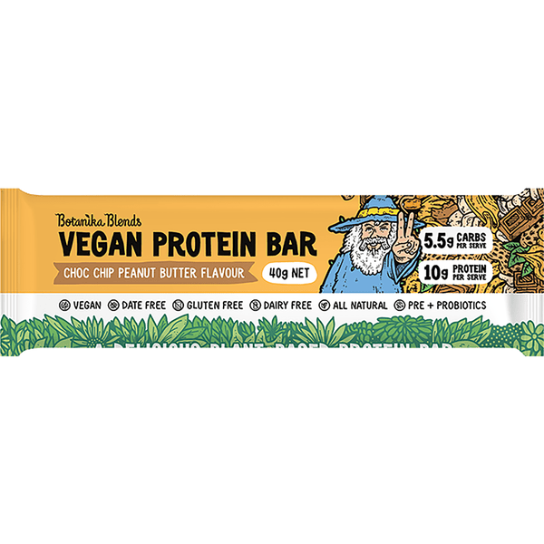 Botanika Blends Vegan Protein Bars 40g - Choc Chip Peanut Butter Flavour
