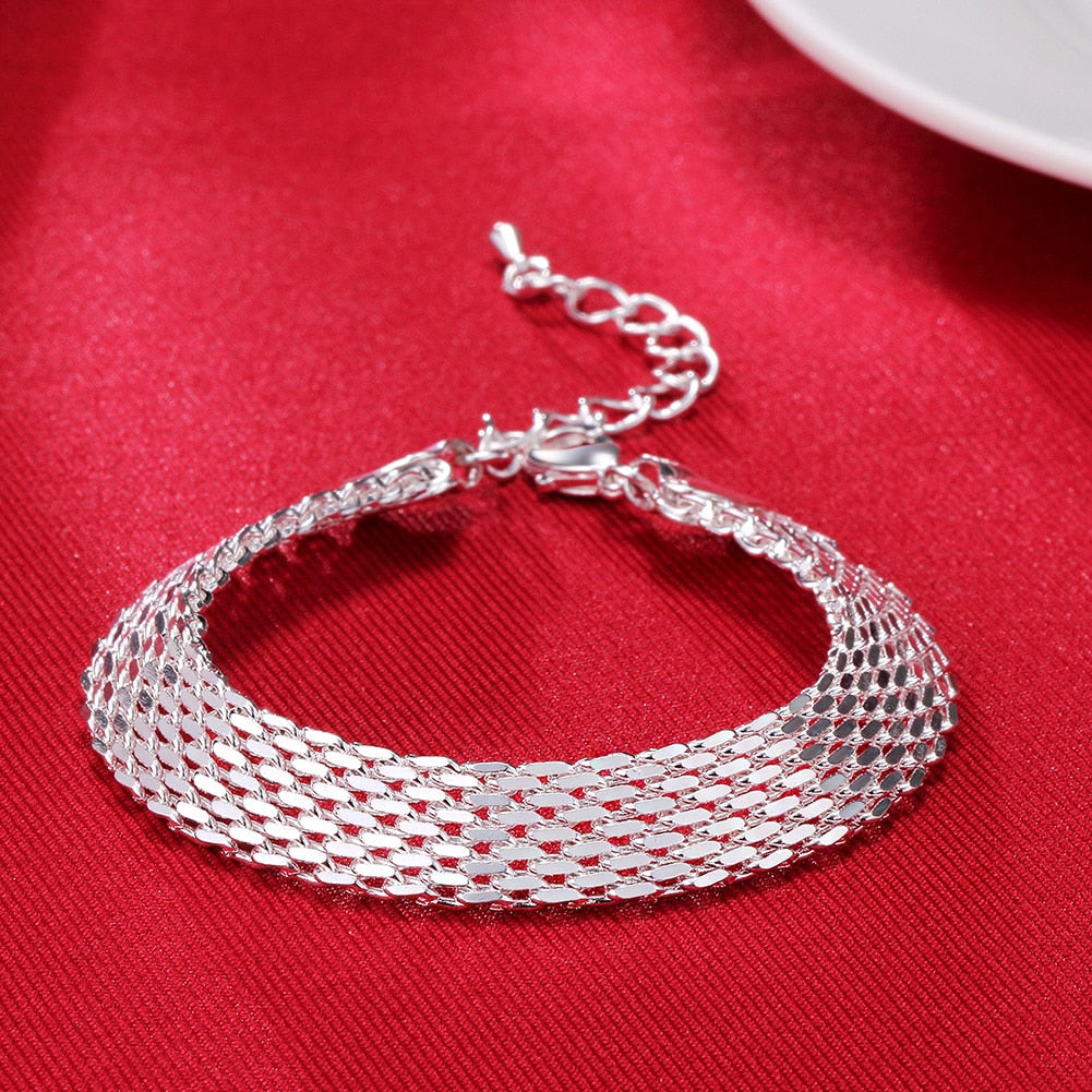 S925 sterling silver bracelet women fashion all-match crystal bracelet –