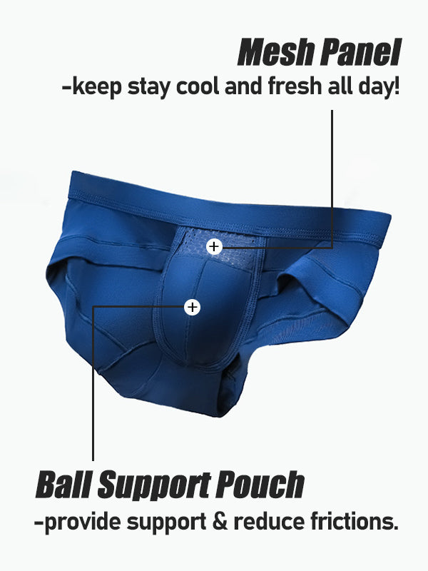 4 Pack Mens's Breathable U Convex Pouch Briefs |Omffiby