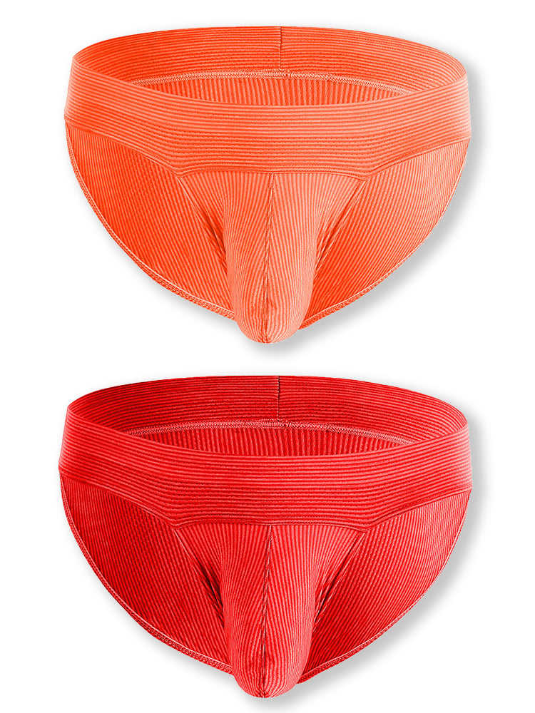 2 Pack Ball Support Pouch Ribbed Men's Bikini Underwear | Omffiby