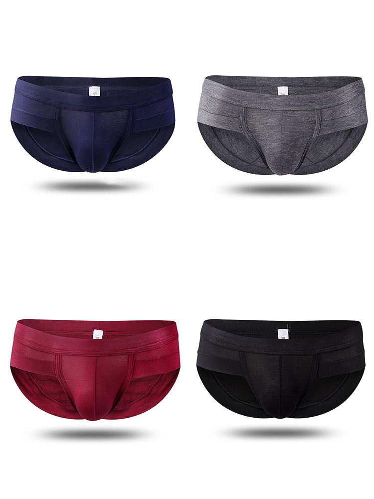 4 Pack Mens Support U Convex Pouch Briefs Omffiby 8800