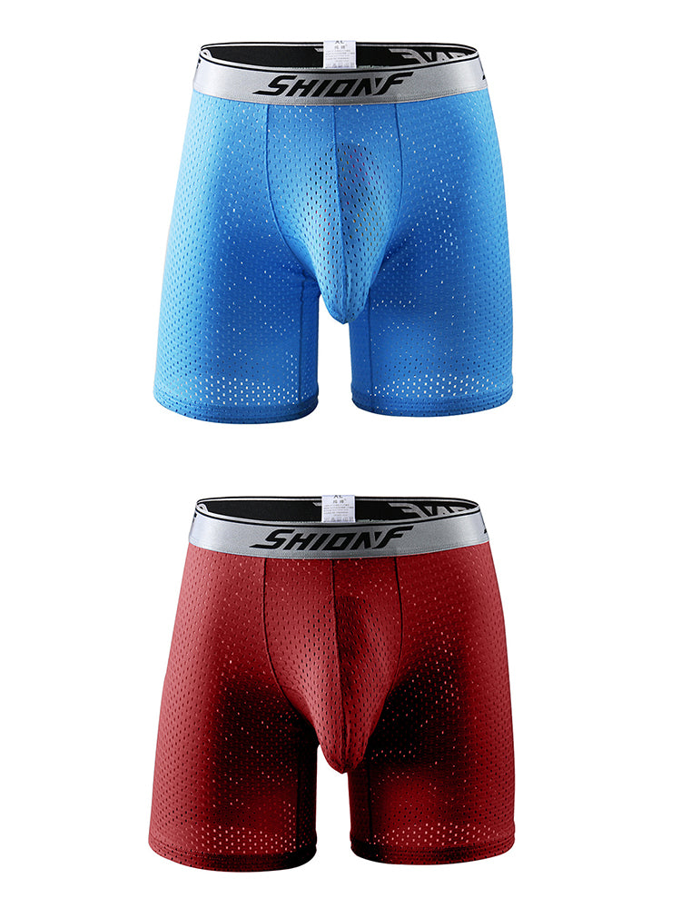 2 Pack Men’s Mesh Separate Pouch Boxers Briefs | Omffiby