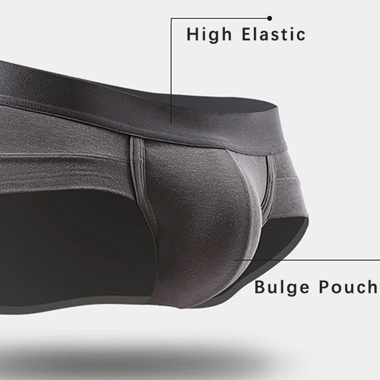 4 Pack Bulge Ball Support Pouch Modal Men's Briefs | Omffiby