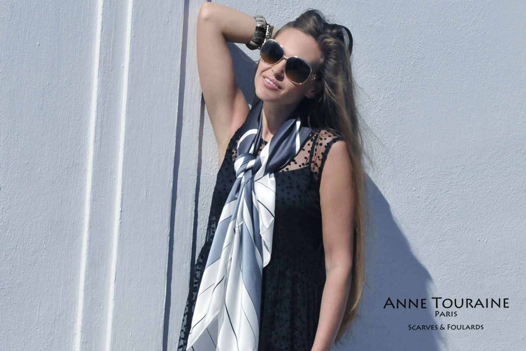 SILK SCARVES TIED ON BAGS: SOPHISTICATED STYLES - ANNE TOURAINE Paris™  Scarves & Foulards