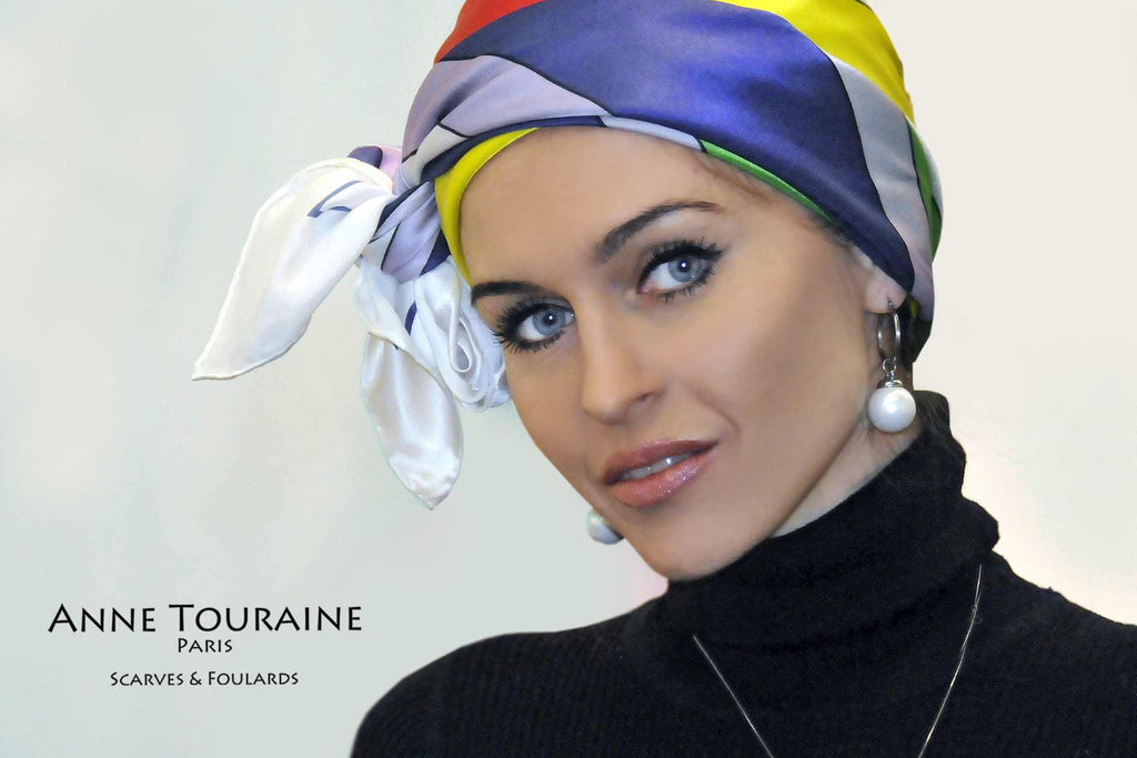 SILK SCARVES TIED ON BAGS: SOPHISTICATED STYLES - ANNE TOURAINE Paris™  Scarves & Foulards