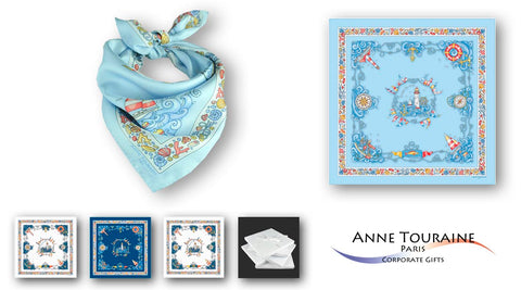 corporate gifts for women executives - Nautical silk scarves by Anne Touraine Paris™