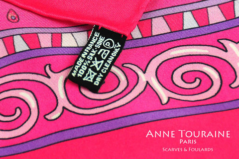 french silk scarves care instructions anne touraine paris france