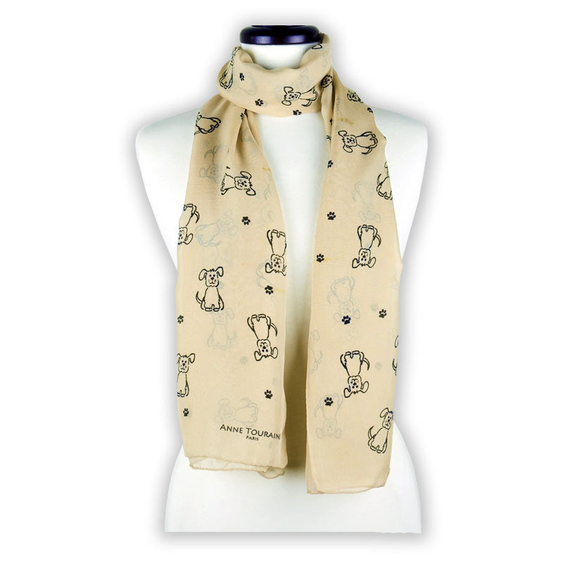 dog pattern scarf