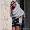 Grey pashmina cashmere silk by ANNE TOURAINE Paris™: soft,warm,and cozy (2)
