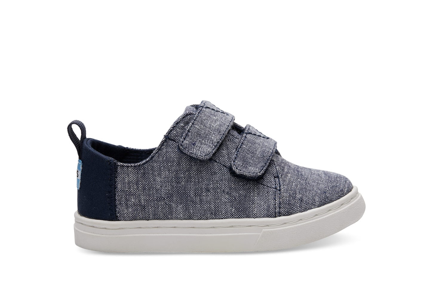 drizzle grey slub chambray tiny toms lenny sneakers