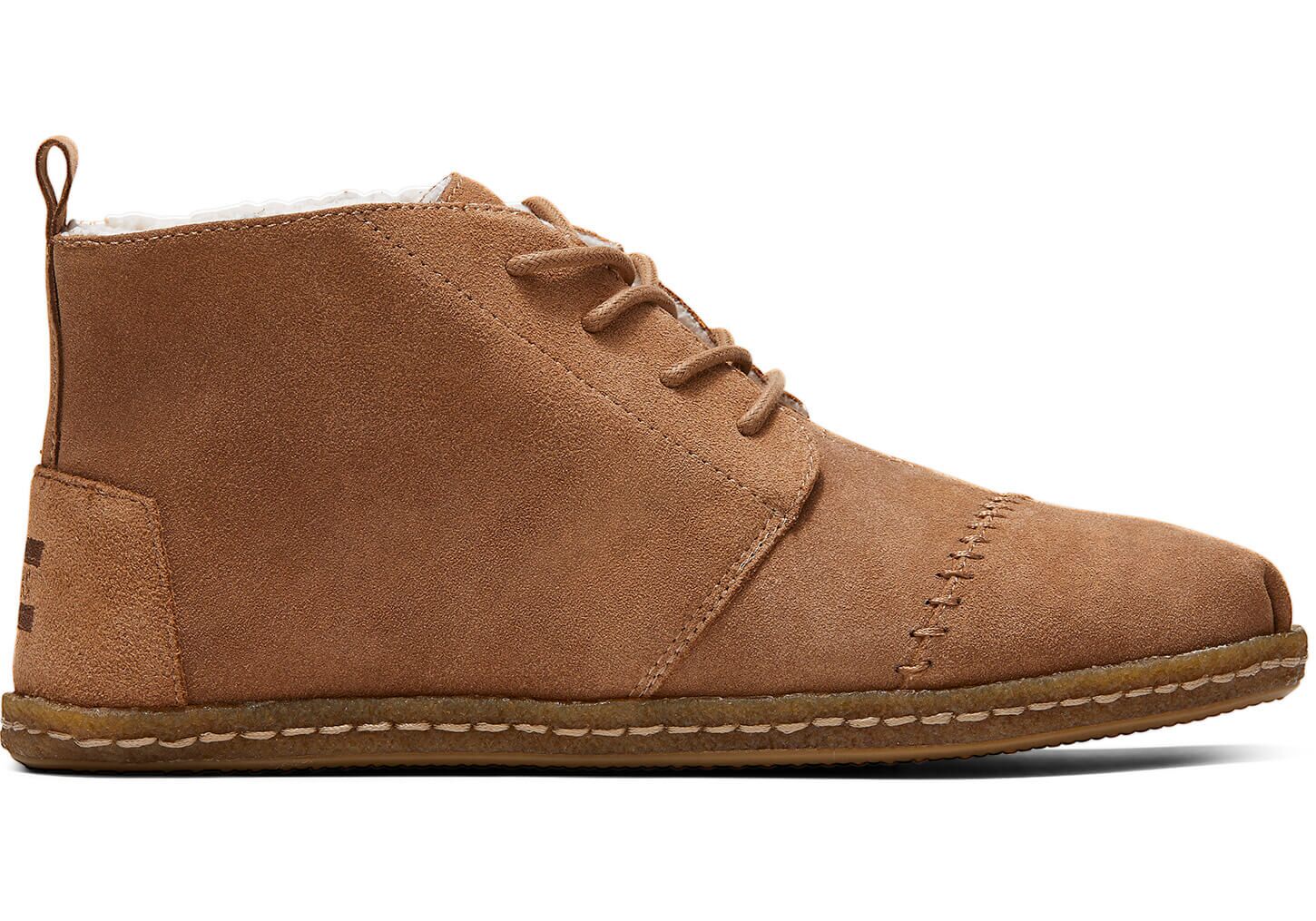Men's Toffee Suede Faux Shearling Boots 