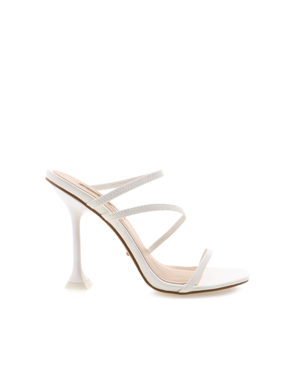 Women's Faryn White Block Heels 