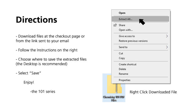 Opening .zip File Directions