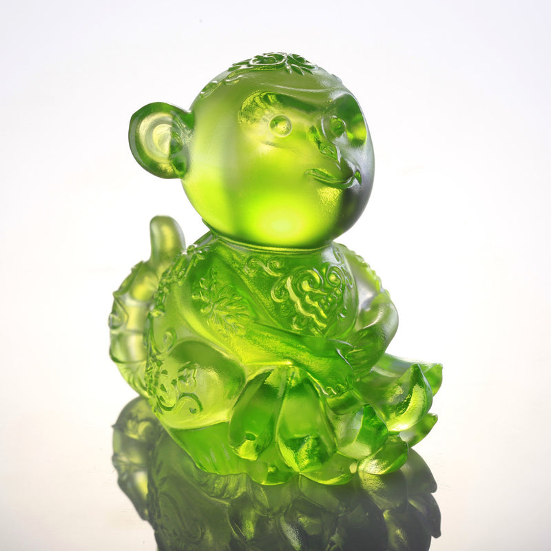 -- DELETE -- Monkey Figurine (Contentment) - Forever Happy - LIULI Crystal Art