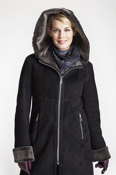 Fitted Zip Shearling Coat | Shop Women's Shearling Coats + Jackets ...