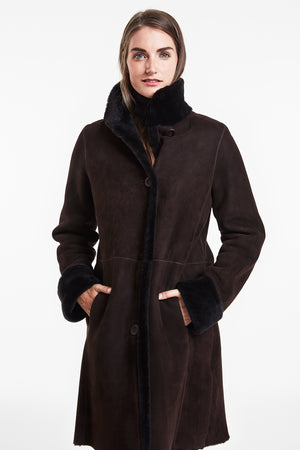 Women's Long Shearling Coats I Blue Duck Shearling