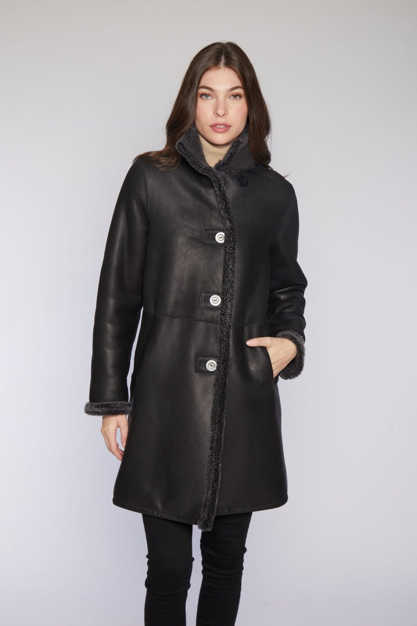 REVERSIBLE SHEARLING COAT | Women's Coat | Blue Duck