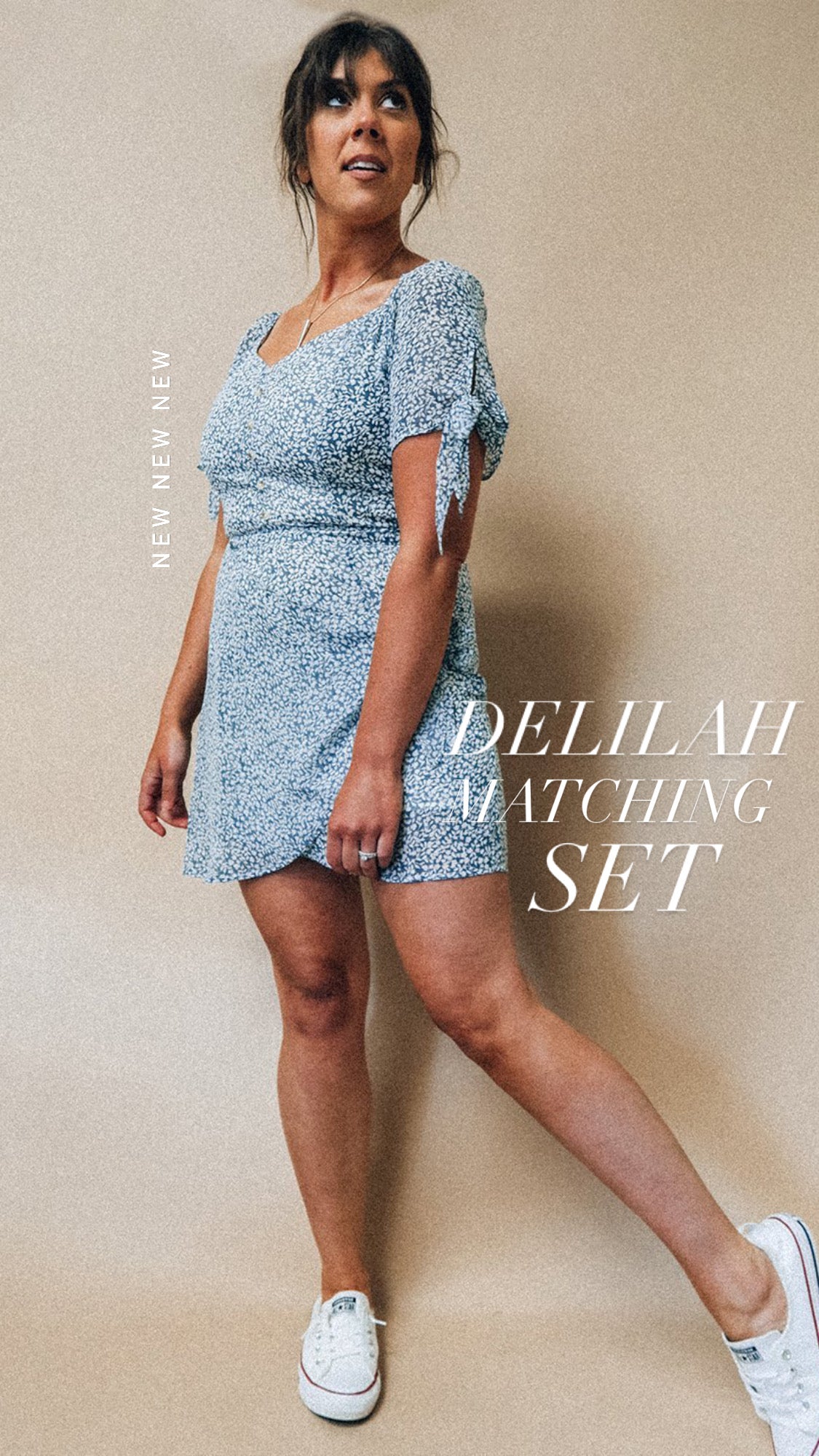 Delilah Matching Crop Top and Skirt Set