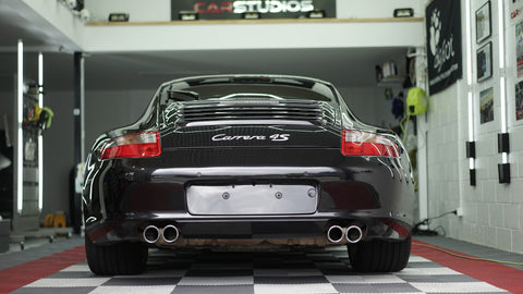 back view of porsche carrera 4s at carstudios