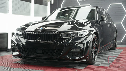 2020 Black BMW 330 M-Sport Side Front