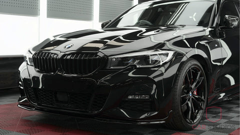 2020 Black BMW 330 M-Sport Side Upfront