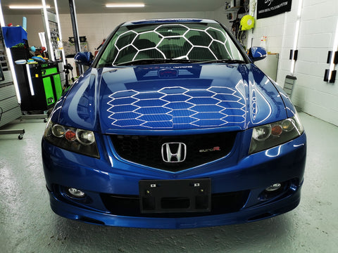 ceramic coating of honda euro type r at carstudios