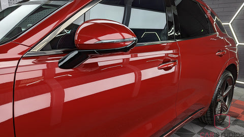 2023 Genesis GV70 Red / Black Interior side mirror