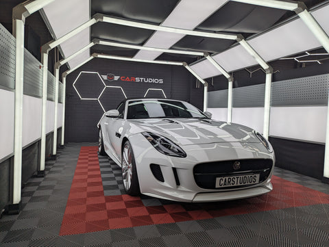 2016 white Jaguar F-Type At carstudios
