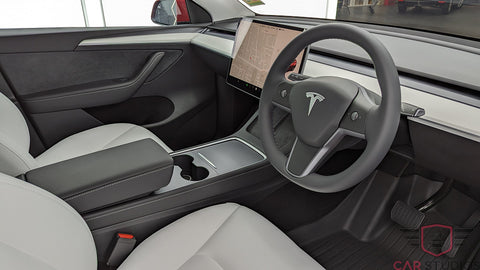 2023 Tesla Model Y / Red Interior
