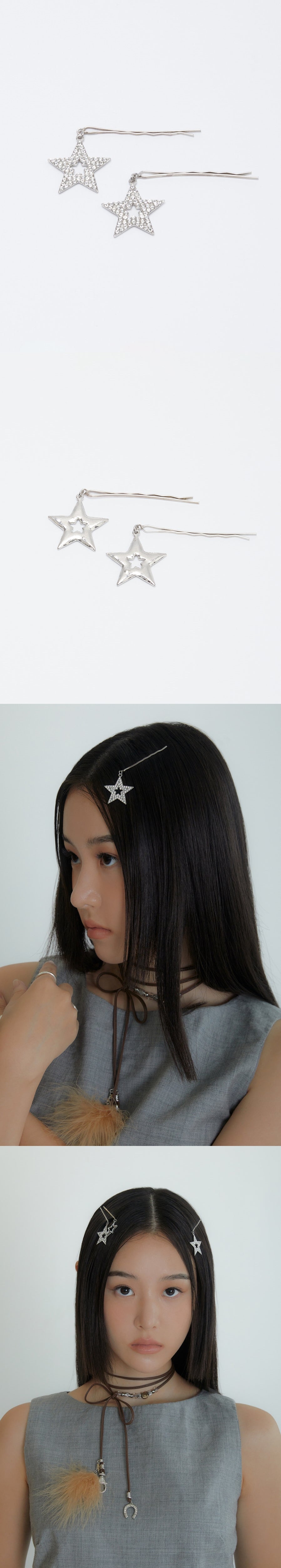 BIG STAR HAIR CLIP (2 pcs)