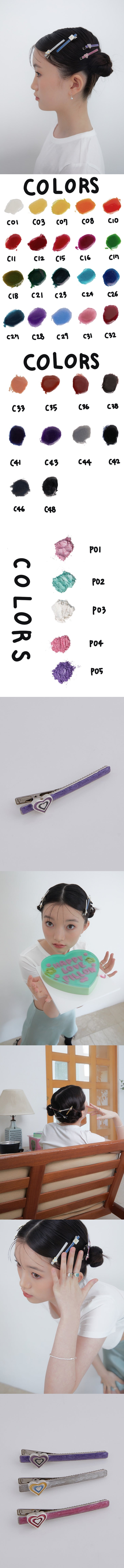 puffy heart hair clip