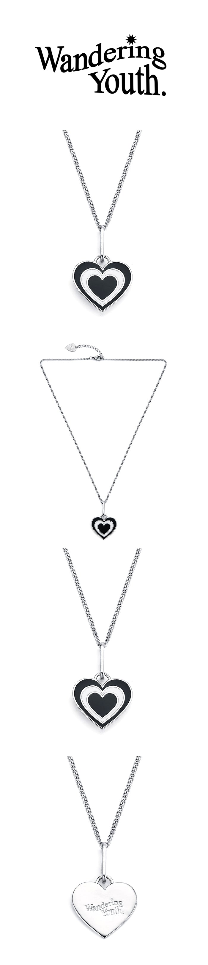 Forever heart beam necklace