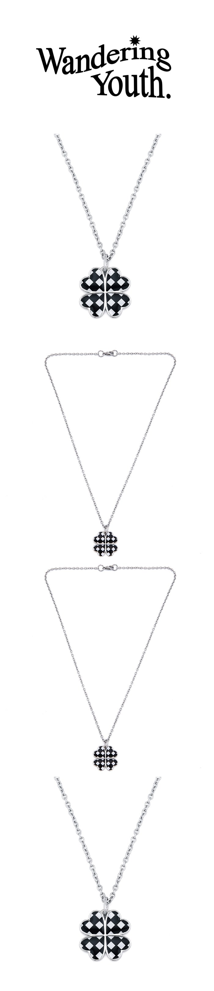 Wandering Youth X Radicix Checkerboard Clover Necklace