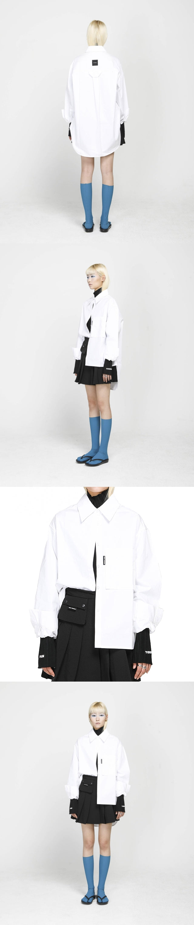 Oversized Unbalanced Shirt (white)