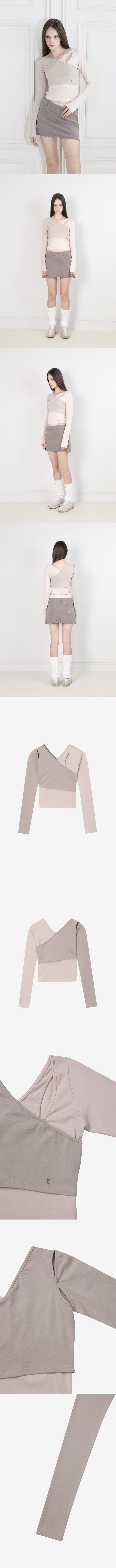 LAYERED CUT-OUT TOP (SAND PINK)