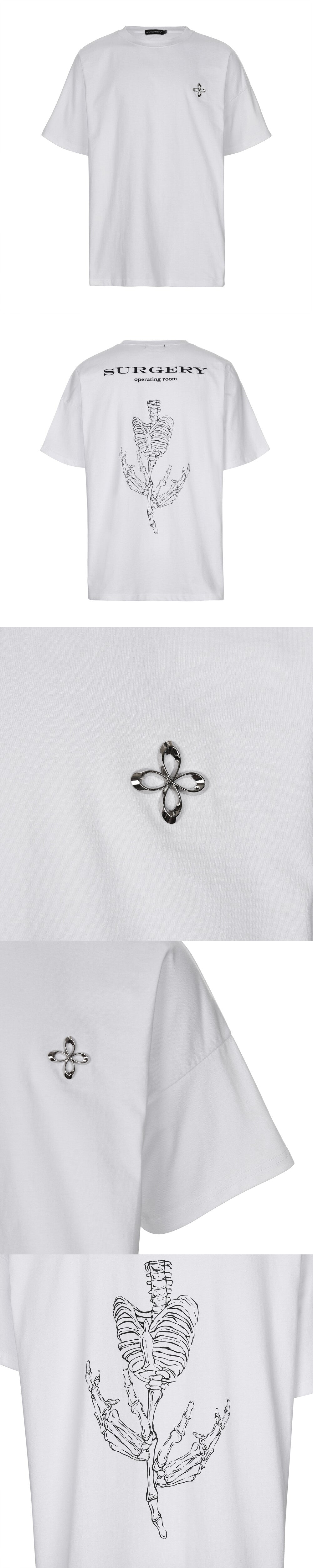 bone flower T-shirts 'white'