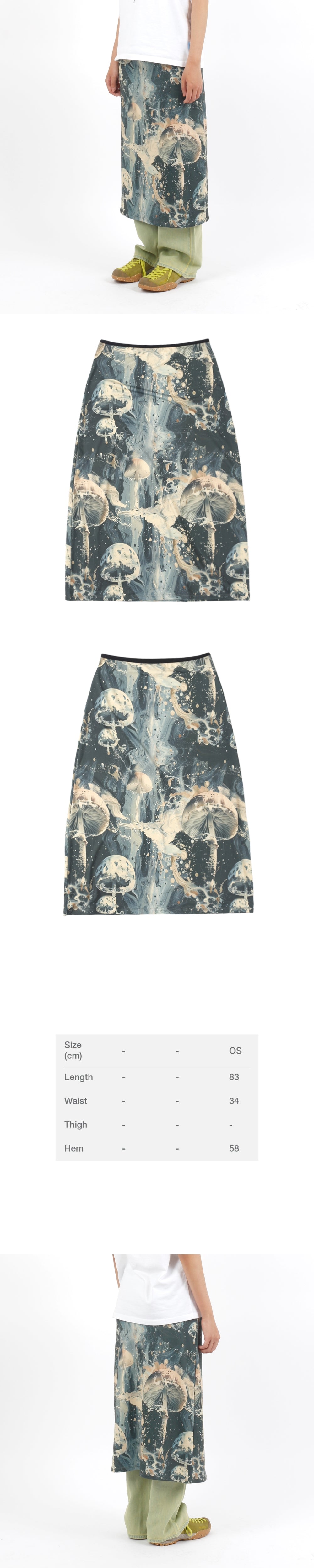 Mushroom Maxi Skirt - Hades